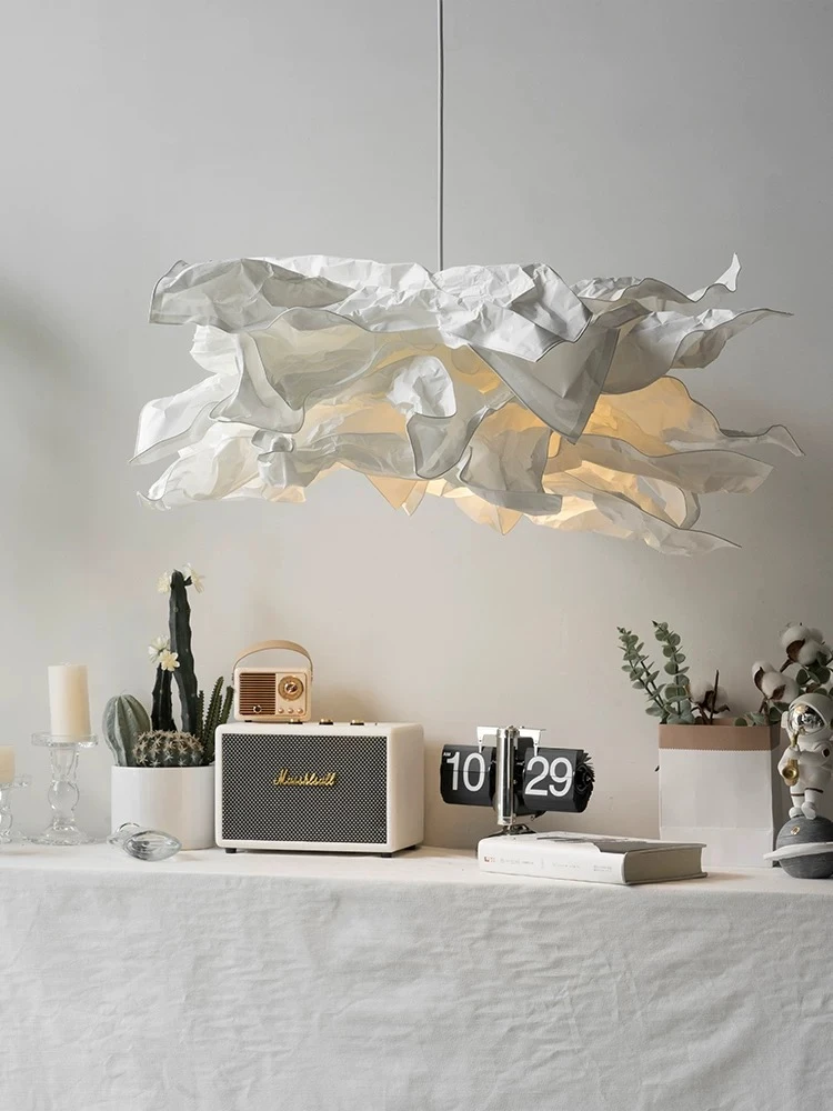 

Classic Origami Lustre Chandelier Hanging Lamp Ceiling Handmade Papery Pendant Light Fixture Weaving Home Living Bed Room Decor