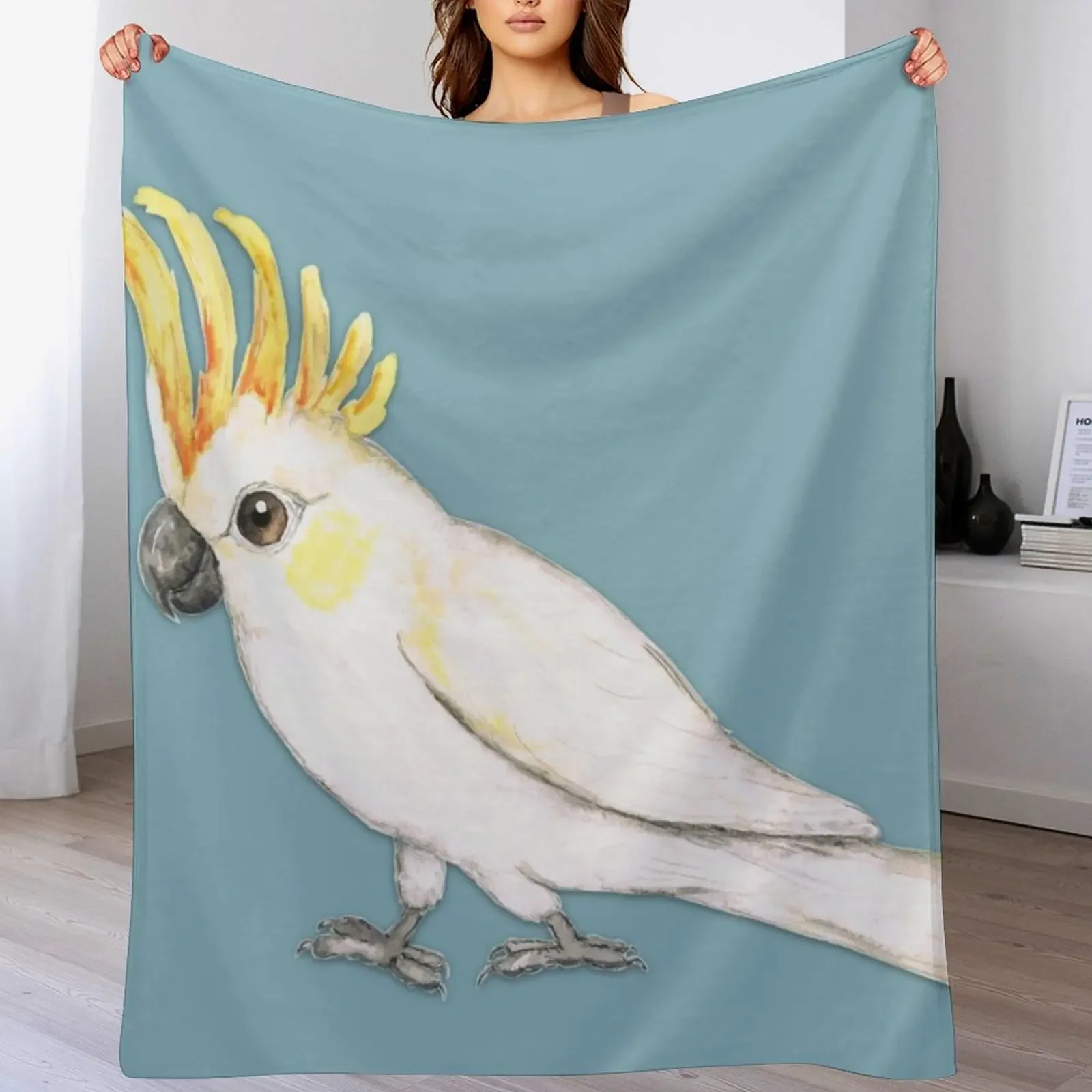 

Sulphur crested cockatoo Throw Blanket Softest decorative Travel for sofa Blankets