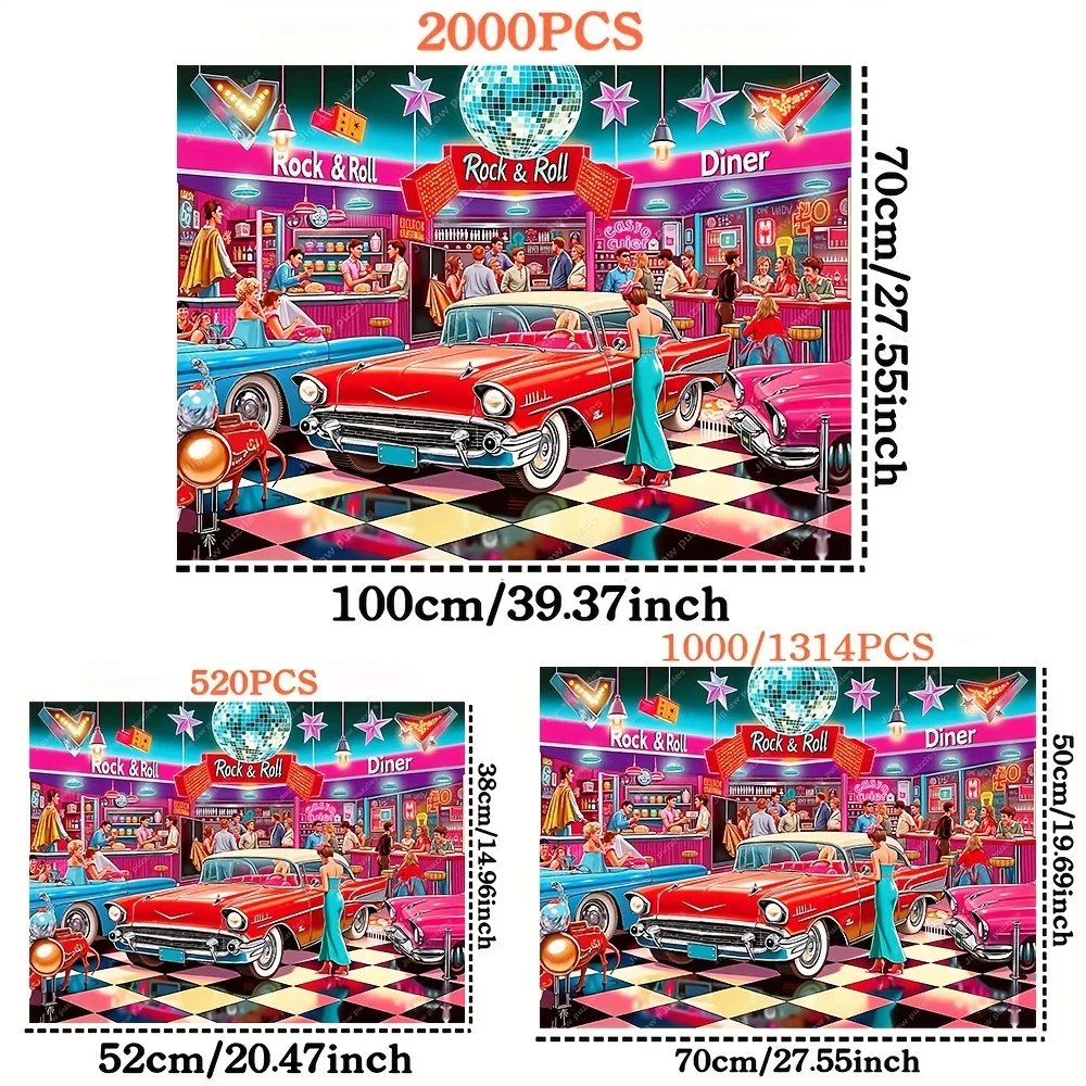 2000/1000/1314/520pcs,Jigsaw Puzzles,Family Fun Adult Puzzle,Portable Cuboid DIY Art Decor,DIY Puzzles, High Quality Paper, Wa