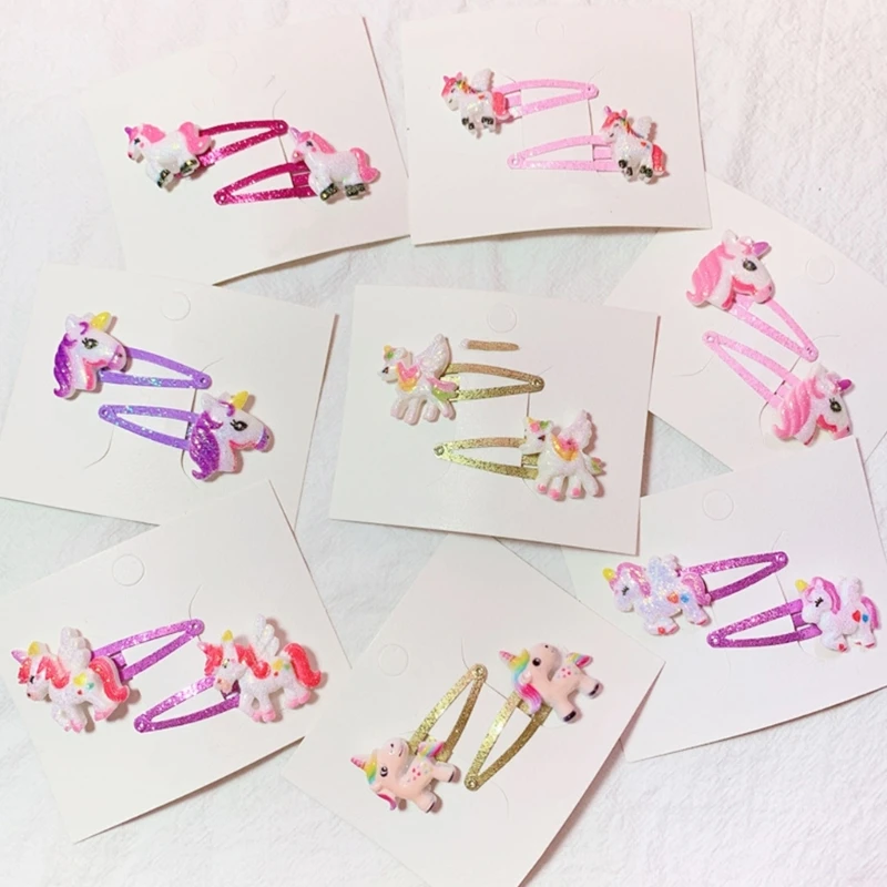 

1 Pair Multicoloured Hair Clip For Children Glitter Hair Accessories Stylish Hairpin Hair Decors For Girls 15UB