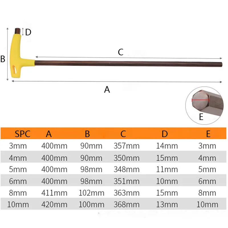 六角レンチ,400mm,長さ3〜10mm,スパナ,フラットヘッド,ドライバー,六角レンチ,手動ツール,長い腕用