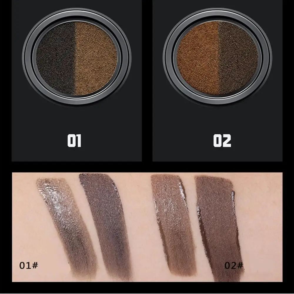 Nuova crema per sopracciglia 2 in 1 Polvere per sopracciglia impermeabile resistente al sudore con pennello a doppia estremità Crema per eyeliner a lunga durata