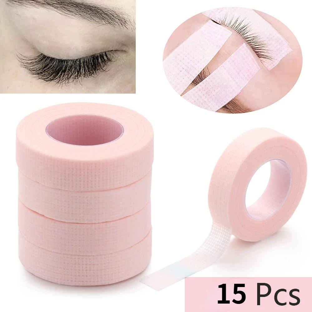 

15 Rolls Color Eyelash Extension Tape Breathable Easy to Tear Micropore Patch Lashes Stickers patches for extension Makeup Tools