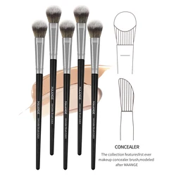 MAANGE 5pcs/set Foundation Concealer Makeup Brush Contour Blush Brush Flawless Under Eyes Soft Fiber Cosmetic Makeup Tools