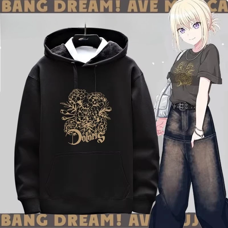 

Аниме-худи BanG Dream Ave Mujica Doloris для косплея, унисекс, в стиле Харадзюку, уличная одежда, хип-хоп пуловер, толстовка с капюшоном