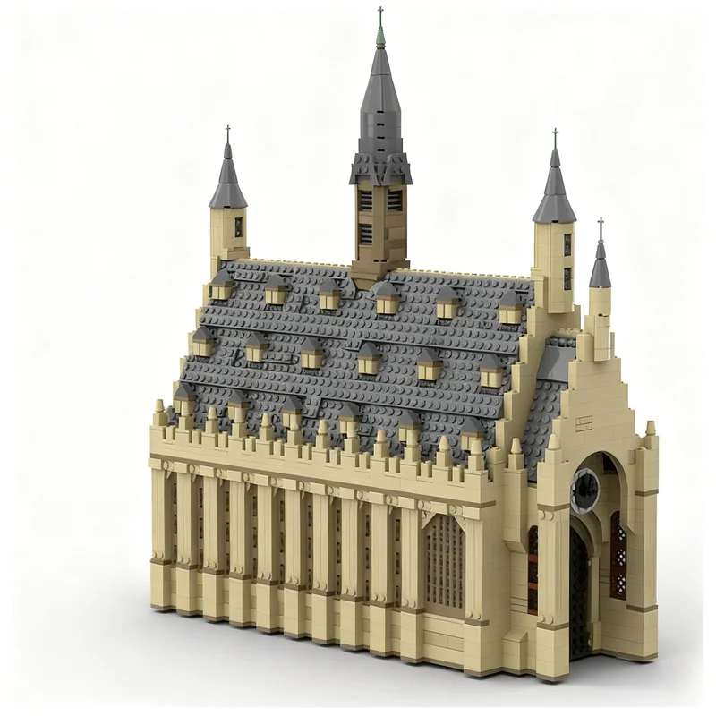 3386pcs MOC Harry Great Hall - Magic School Modular MOCs Part 2 Model Building Blocks Christmas Gift Toy Architecture Craft Idea