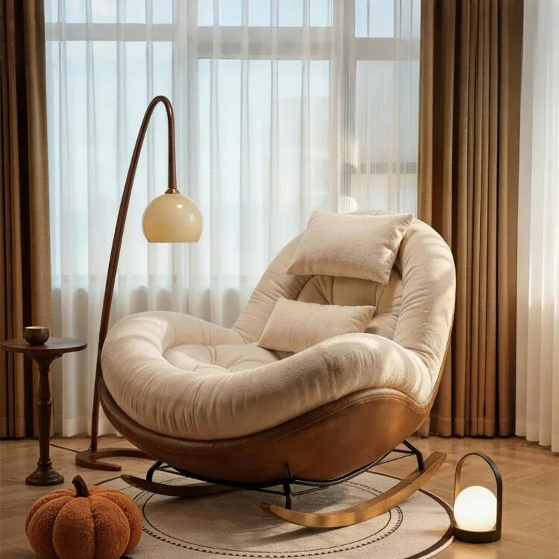 Strictly selected rocking chair adult sleeping balcony home 2026 new leisure Internet celebrity light luxury lazy recliner