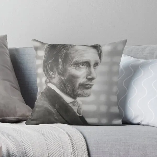 Mads Mikkelsen  Printing Throw Pillow Cover Hotel Waist Decorative Office Comfort Soft Home Fashion Pillows not include One Side