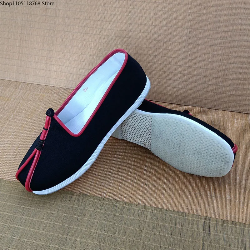 الصينية التقليدية فنون الدفاع عن النفس أحذية الرجال الكونغ فو الجناح تشون تاي تشي وشو القماش الأسود حذاء كاجوال حذاء رياضي #3