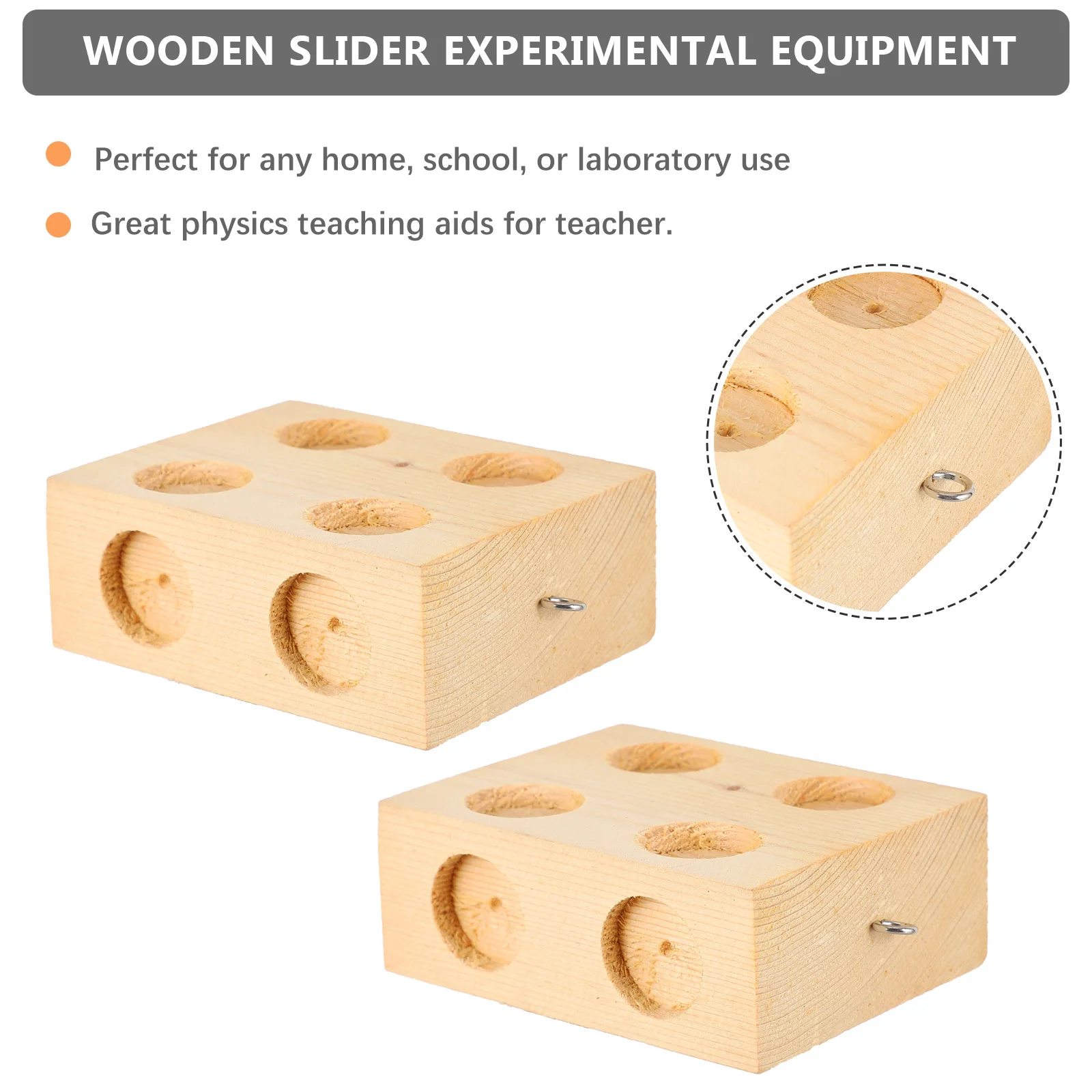 บล็อกไม้ 2 ชิ้น บล็อกแรงเสียดทาน แผ่นเอียง อุปกรณ์เสริมสำหรับการทดลองฟิสิกส์ เครื่องมือสำหรับโรงเรียน ห้องปฏิบัติการ และสื่อการสอน