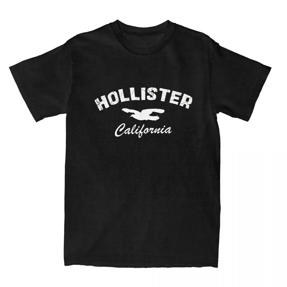 Men's Hollisters California T Shirts American 100 Cotton Tops Beach Awesome Short Sleeve T-Shirt Round Neck Cool Tshirt Big Size