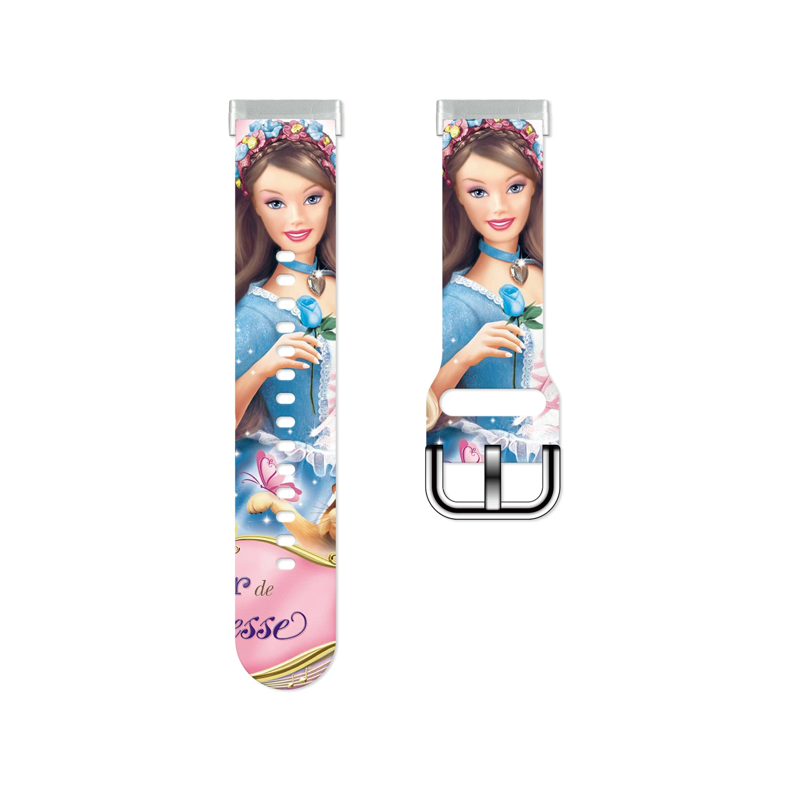 

Barbie doll Printed Strap for Fitbit Versa 4/3 Watchband Replaceable Bracelet for Fitbit Sense 2 Watch Band for Kids as a Gift