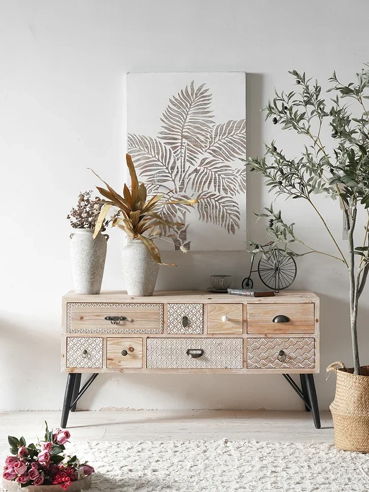 Retro Solid Wood Tv Cabinet for Living Room Premium Quality Easy Installation Easy to Clean Durable Build Easy Assembly