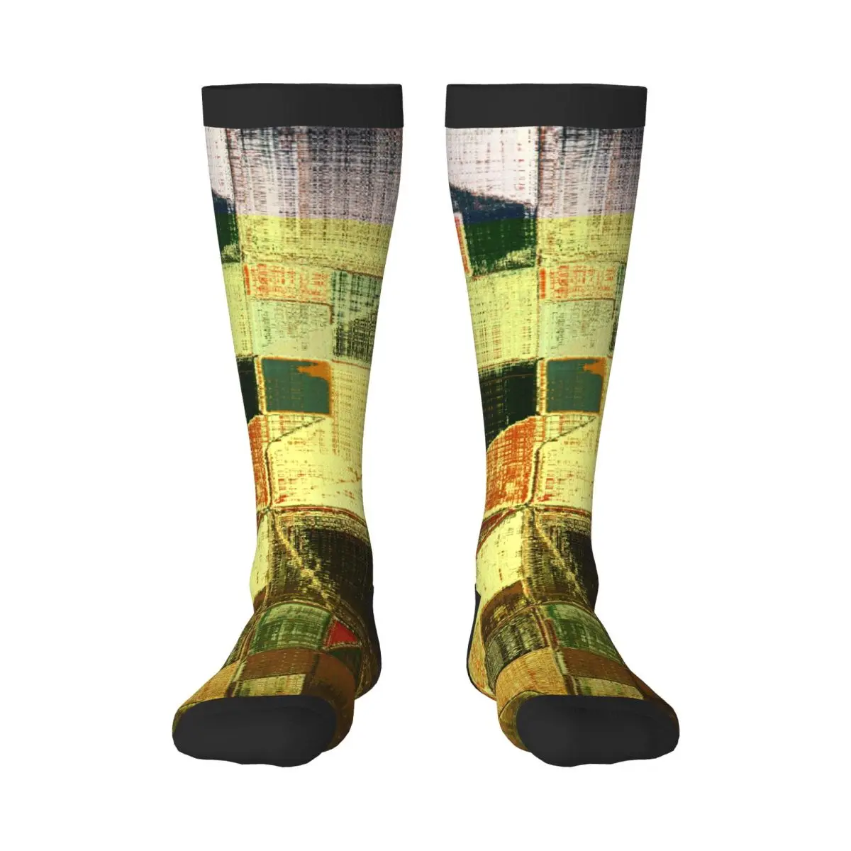 

1 Pack Geometric Abstract Pattern Over-knee Long Socks Middle High School Socks