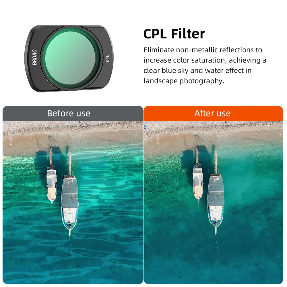 BRDRC UV/CPL/ND مجموعة مرشحات ل DJI Osmo Pocket 3 كاميرا ذات محورين زجاج بصري طلاء نانو HD تصوير جيب 3 ملحقات