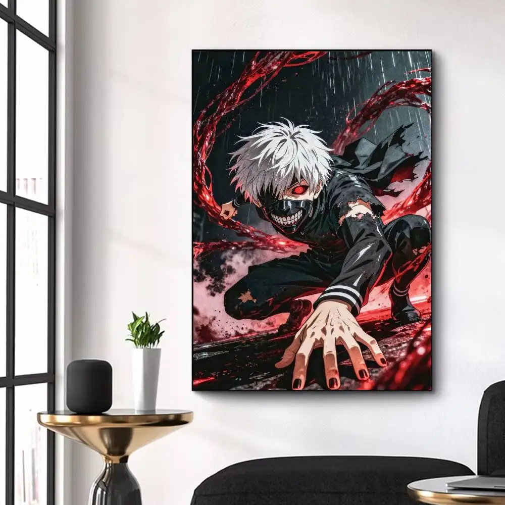 Tokyo Ghoul Kaneki Ken Poster High Quality Dorm Living Room Aesthetic Wall Decoration Painting Stickers Gift