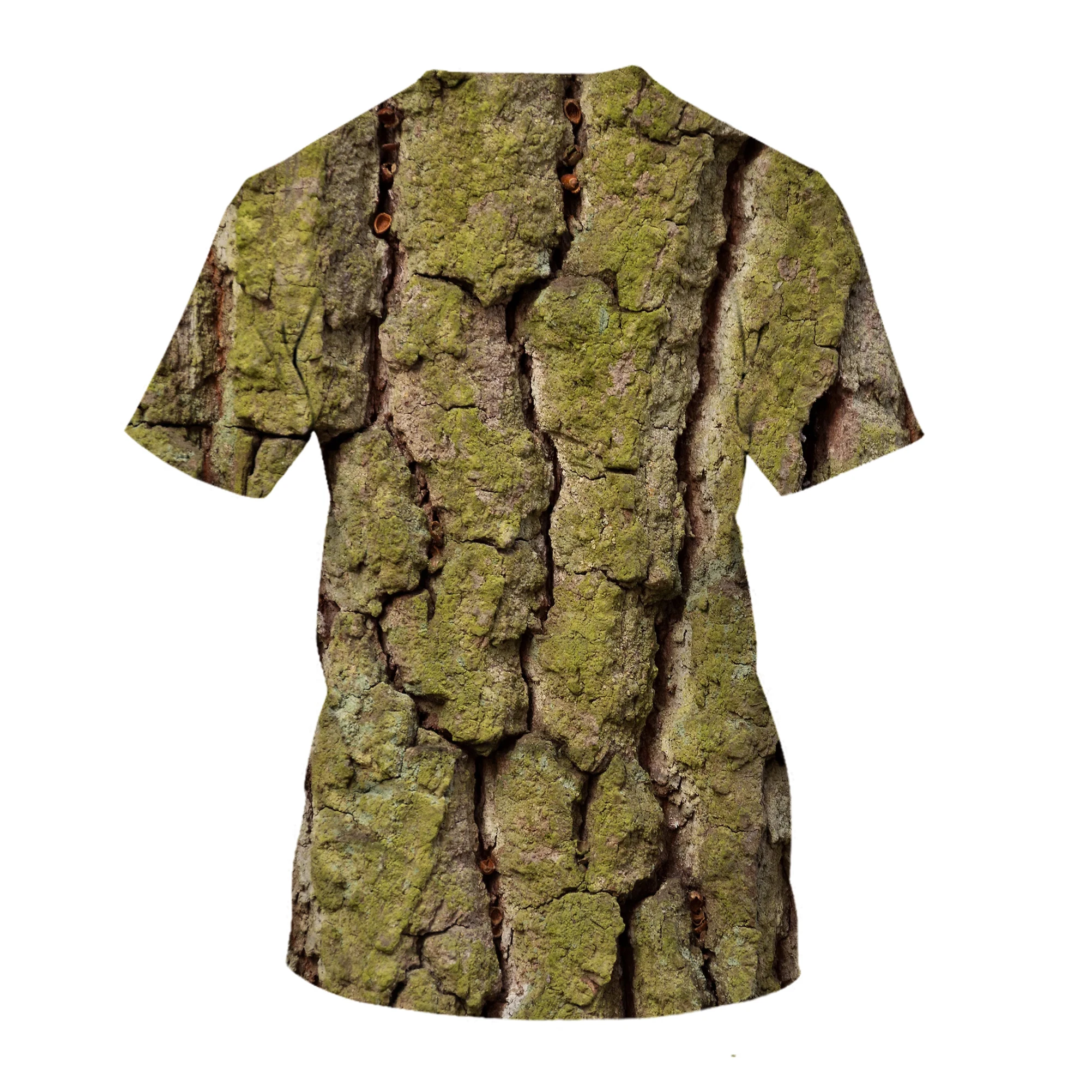 2023 Tree Hunting 3D Camo Printed T-shirt Casual Fun Men's T-shirt Summer O Collar Short Sleeve Neutral Street Wear