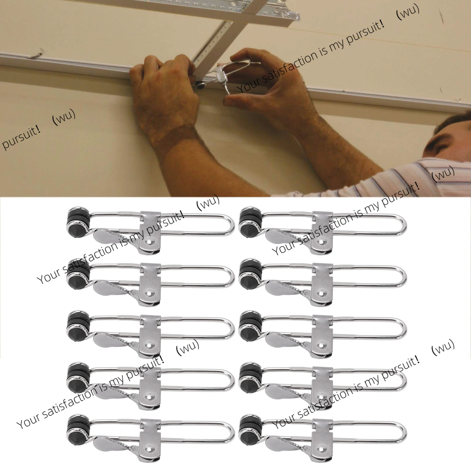 Lever Action Grid Clip Multifunctional Stainless Steel, Anti-rust Tile Installation Clip Ceiling Tool Clip