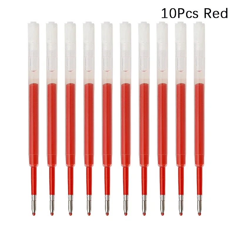 10 Stück 424 Tinten-Gelstift-Nachfüllungen, 99 mm, blau, schwarz, rot, austauschbare G2-Kugelschreiber-Nachfüllungen, 0,5 mm, für Schule, Schreiben, Büro, Schreibwaren
