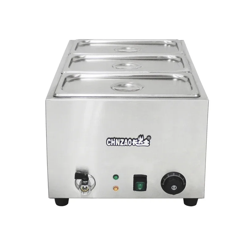 

-3 pot High efficiency hot cold food Commercial stainless steel buffet electric bain marie