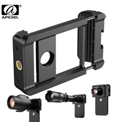 APEXEL Lens Universal Phone Clip 66-95mm Extendable Monocular Telescope Phone Adapter Telephoto Lens Clamp for Most Smartphones