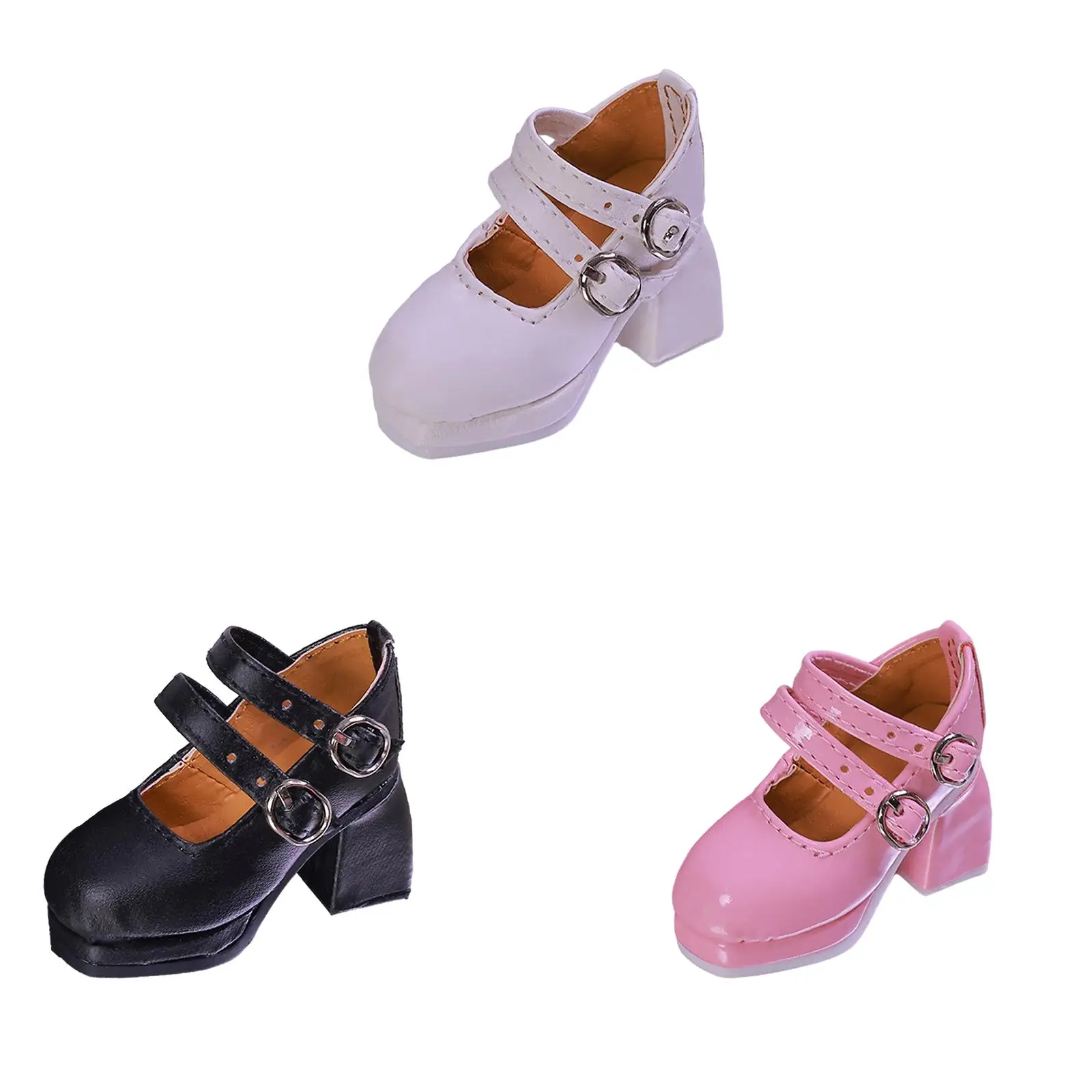 1/4 Scale Female Shoes Model Lightweight,Creative, Doll Accessories, Square Toe