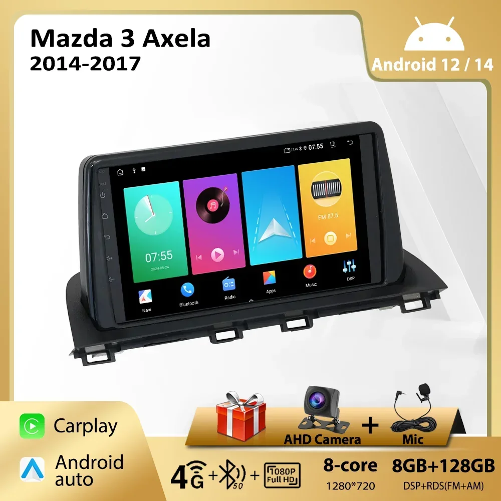 Car Radio Android for Mazda 3 Axela 2014-2017 Multimedia Carplay Player 2Din Autoaudio Intelligent 9‘’ Head Unit Navigation GPS