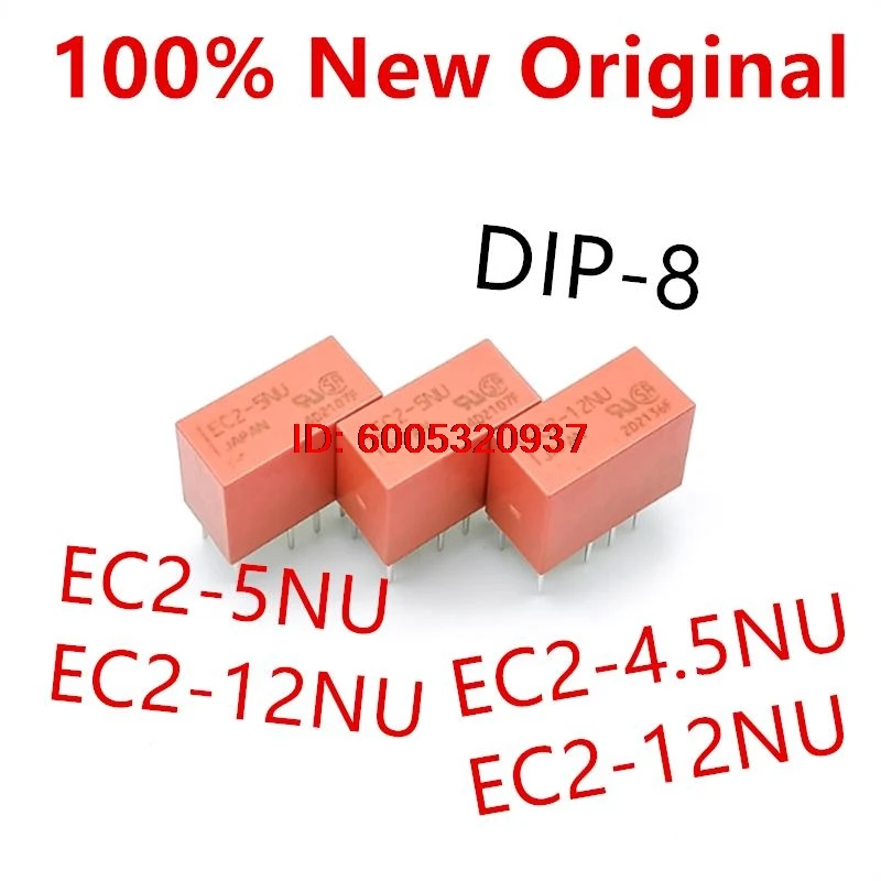 10piece  EC2-5NU 、EC2-4.5NU 、EC2-12NU 、EC2-24NU  DIP-8  New small signal relay