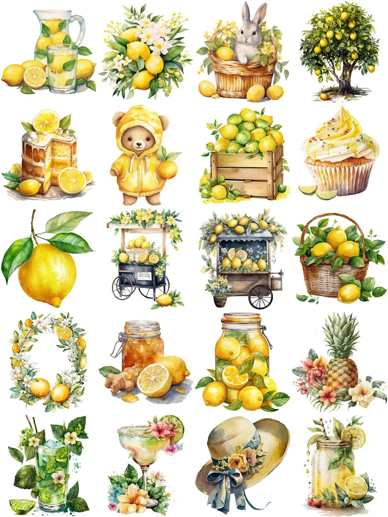 Lemons and strawberries Stickers Crafts And Scrapbooking stickers kids toys book Decorative sticker DIY Stationery