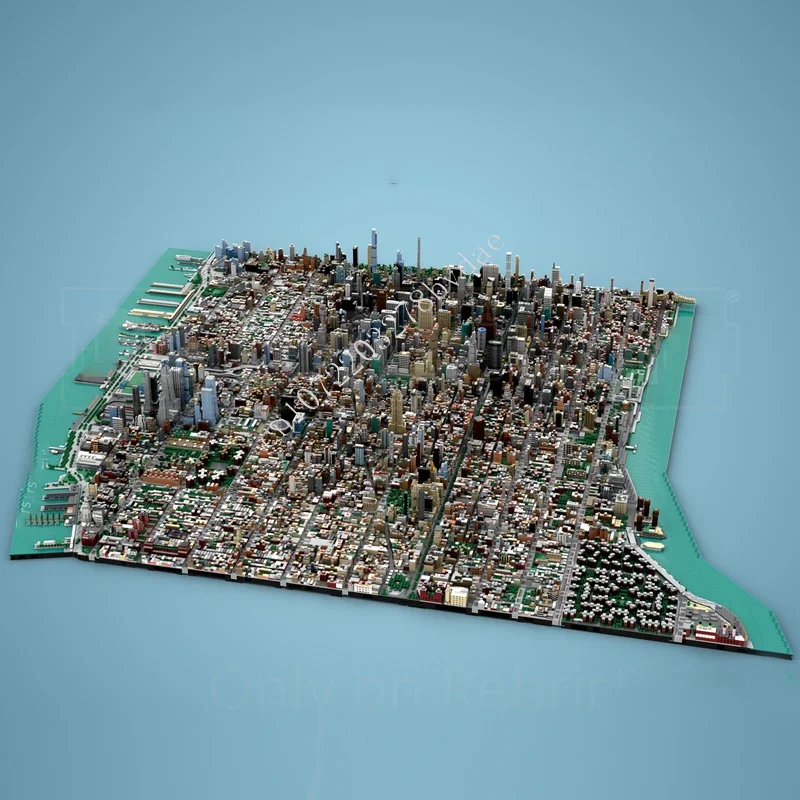 93123PCS Midtown Manhattan New York City MOC Creative street view Model Building Blocks Architecture DIY Education Model Toys