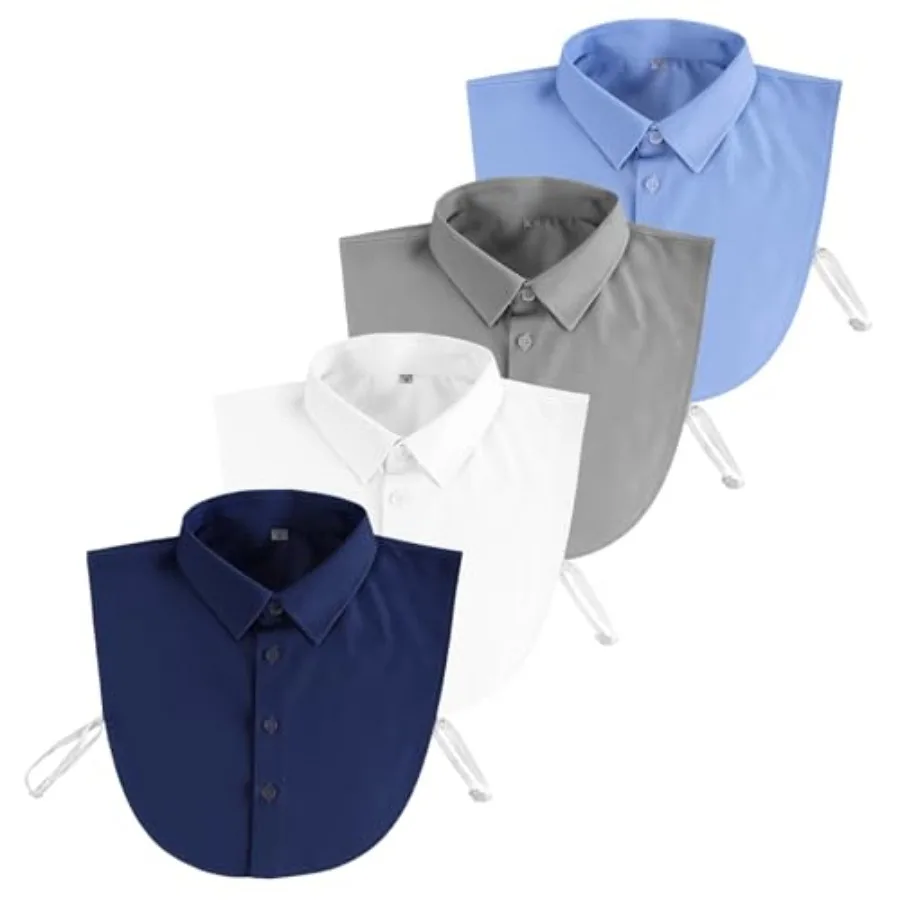 

4 Pack Detachable Dickey Collar for Women, Fake Collars False Collars Shirt Extenders Half False Collar for Blouse