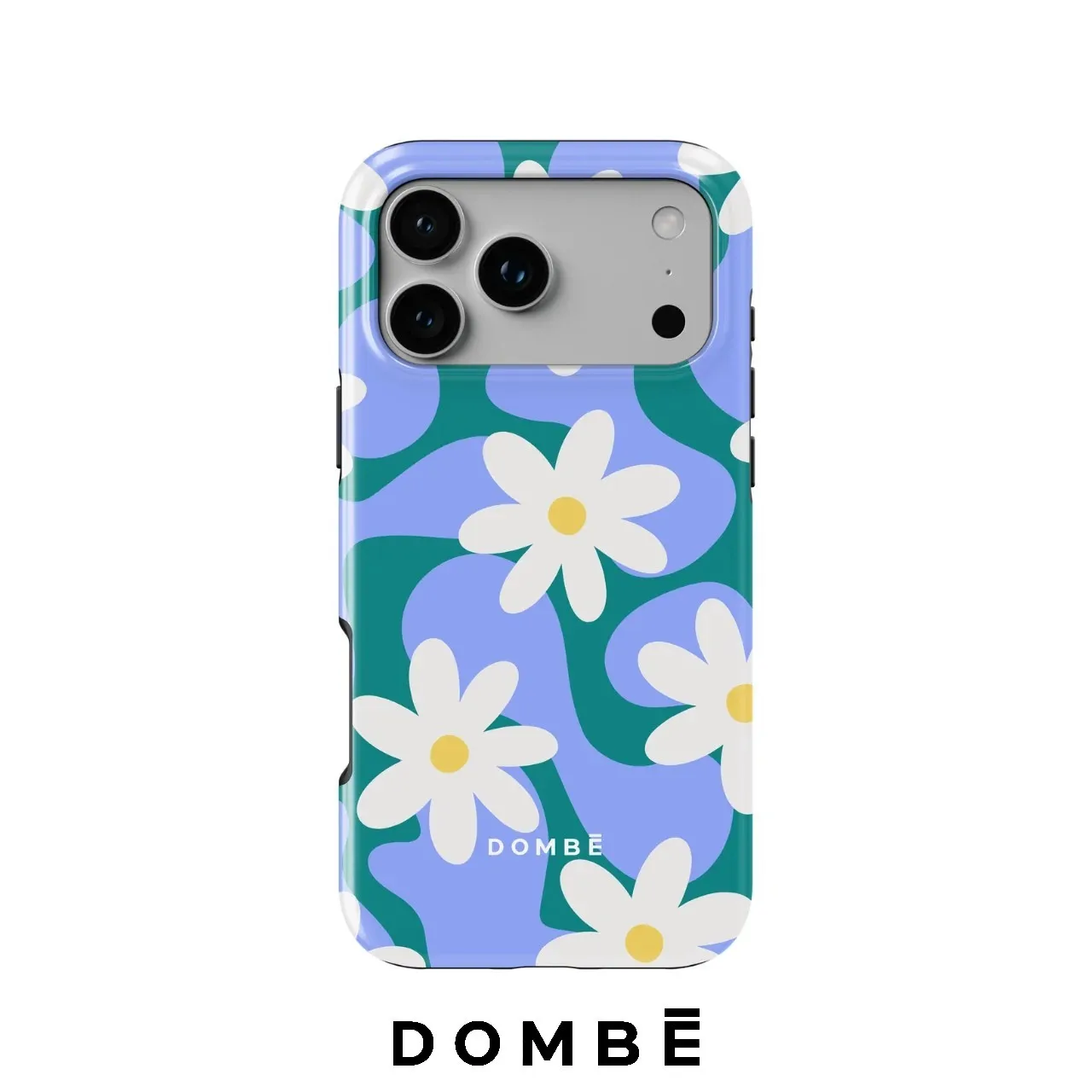 Blue Daisy DOMBE Phone Case for Samsung Galaxy S20 S23 S24 S25 S26 FE Plus Ultra Edge 4G 5G Luxury Double-layer Back Cover