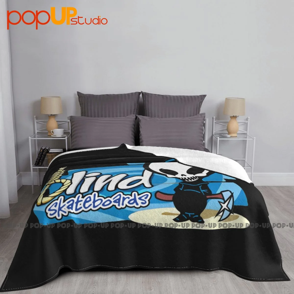 Blind Skateboards Logo Skateboarding World Industrie Blanket Bedroom Four Seasons Skin Friendly