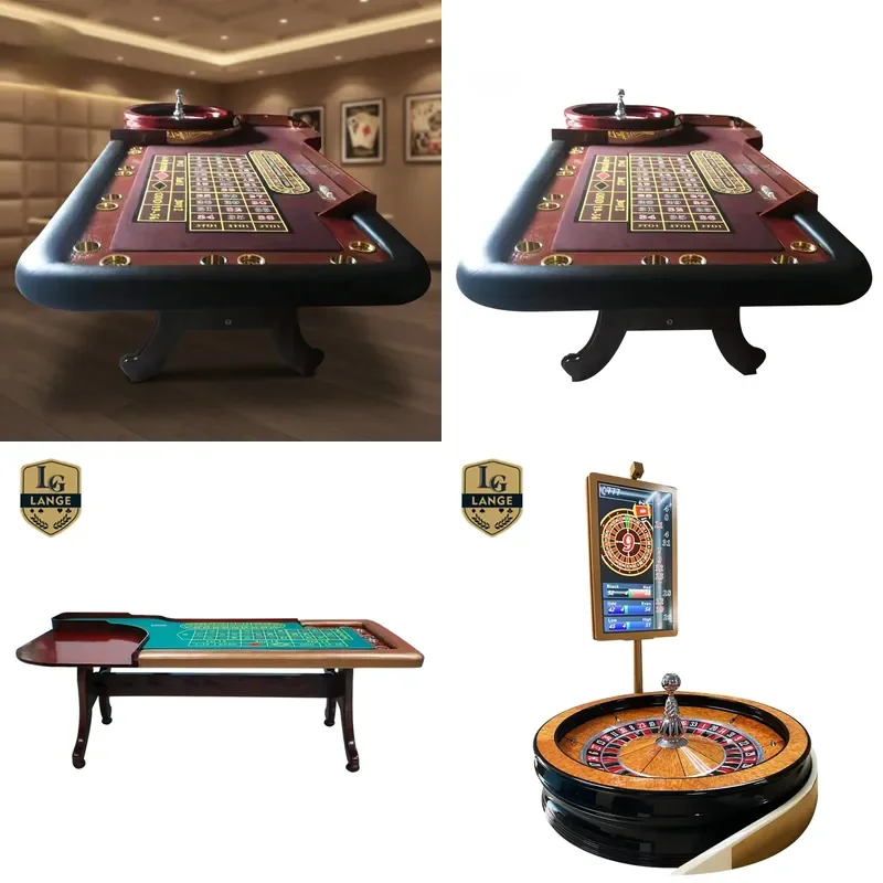 for Lange Deluxe 32 inch Roulette Wheel Modern Professional Roulette Table with Solid Wood H Legs