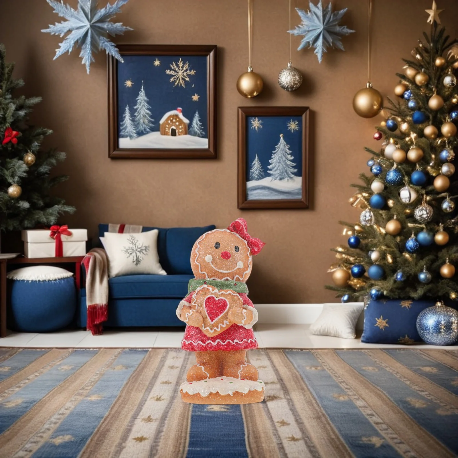 عيد الميلاد الراتنج الزنجبيل رجل الجدول الديكور عطلة محور الشتاء عيد الميلاد حزب زخرفة الزنجبيل رجل الشكل