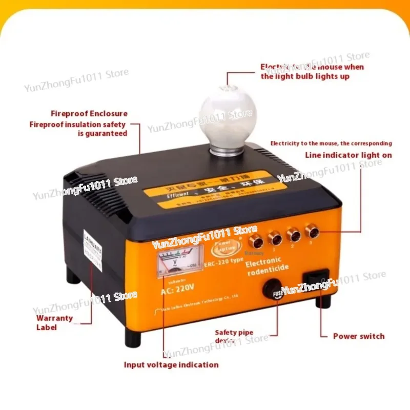 A High Voltage Automatic Electronic Mousetrap Electric Cat Rodent Exterminator for Home High Power Field Mouse Control Machine