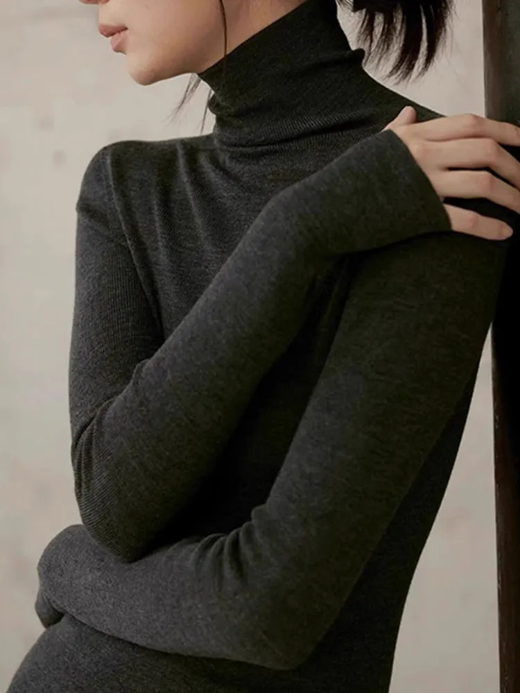 

Slim Fit Long Sve Crew Ne Color Commute Top Трикотажная модная основа irt Удобный корейский сле