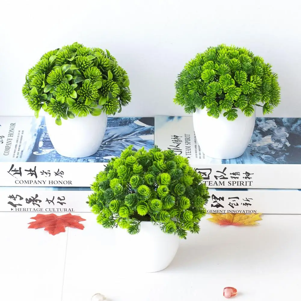 Fake Bonsai Realistic Artificial Plant Energetic Decorative Vivid UV-resistant Desktop Ornament Office Decor