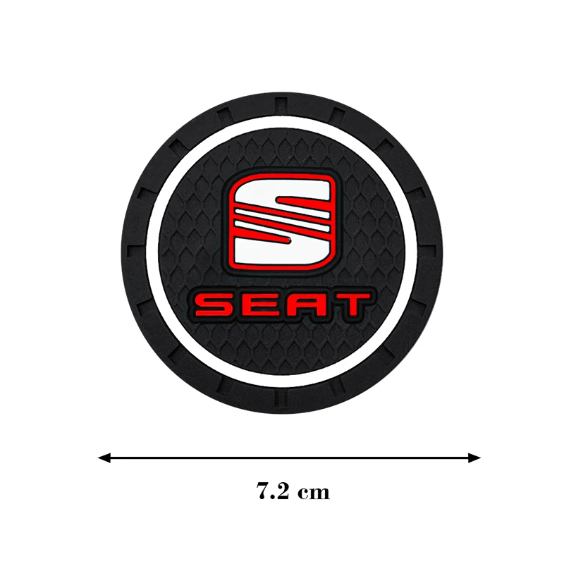 Carro Silicone Anti-Slip Water Cup Mat, Seat Cupra, FR, Leon, Ibiza, Arona, Altea, Ateca, Toledo, Exeo, Alhambra, Tarraco, 1/2 Pack