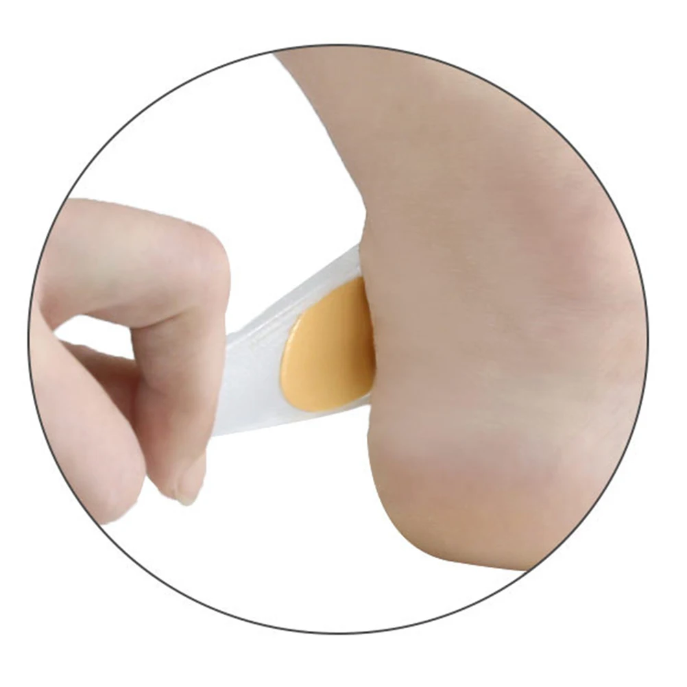 

4PCS Anti-wear Heel Stickers Thin Cushion Back Protectors Inserts Pads Foot Care Tools Lightweight Portable Gel Design Abrasion