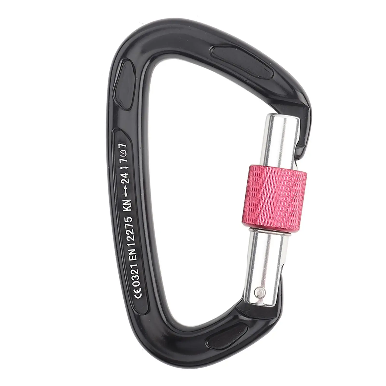 7075 Aluminum D Carabiner Anti-slip  Buckle for climbing Camp