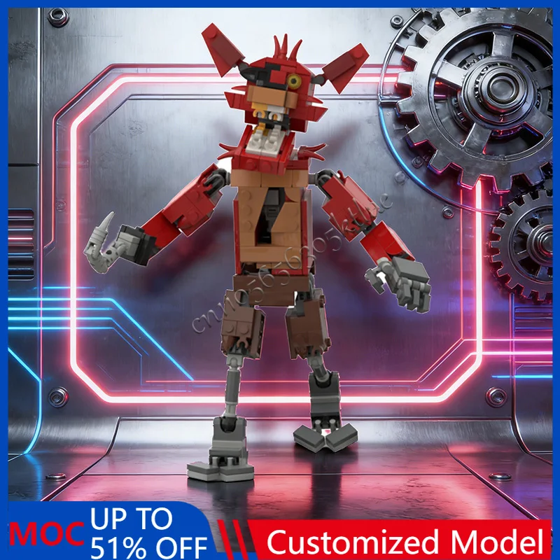341 PCS Freddy's Foxy MOC Customize Famous Game Characters Series IRyS Sets DIY Creative Assembly Toys Kids Gifts Collection