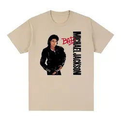 Michael Jackson Pop BAD Vintage T-shirt Hip hop Streetwear Cotton Men T shirt New Tee Tshirt Womens Tops