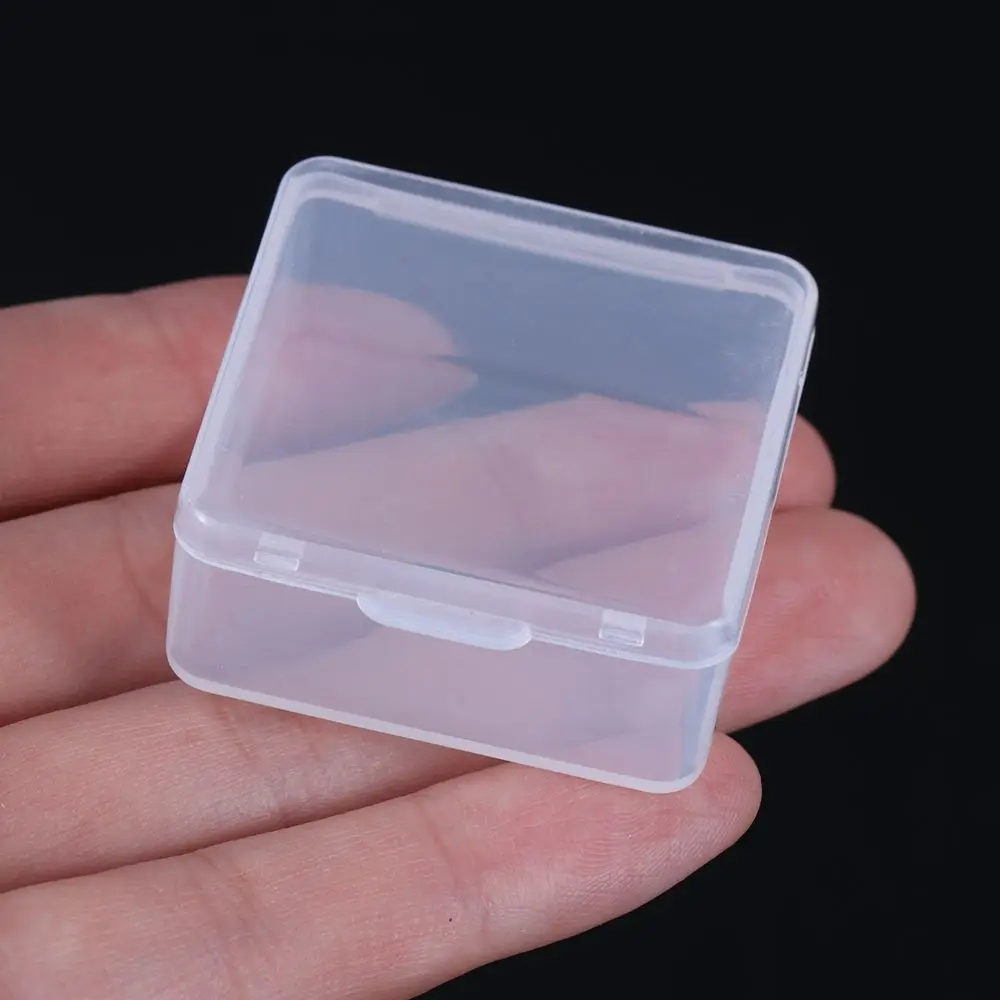 Transparent Nail Art Screw Storage Plastic Jewelry Organizer Case Beads Container Small Storage Box Pill Chip Box