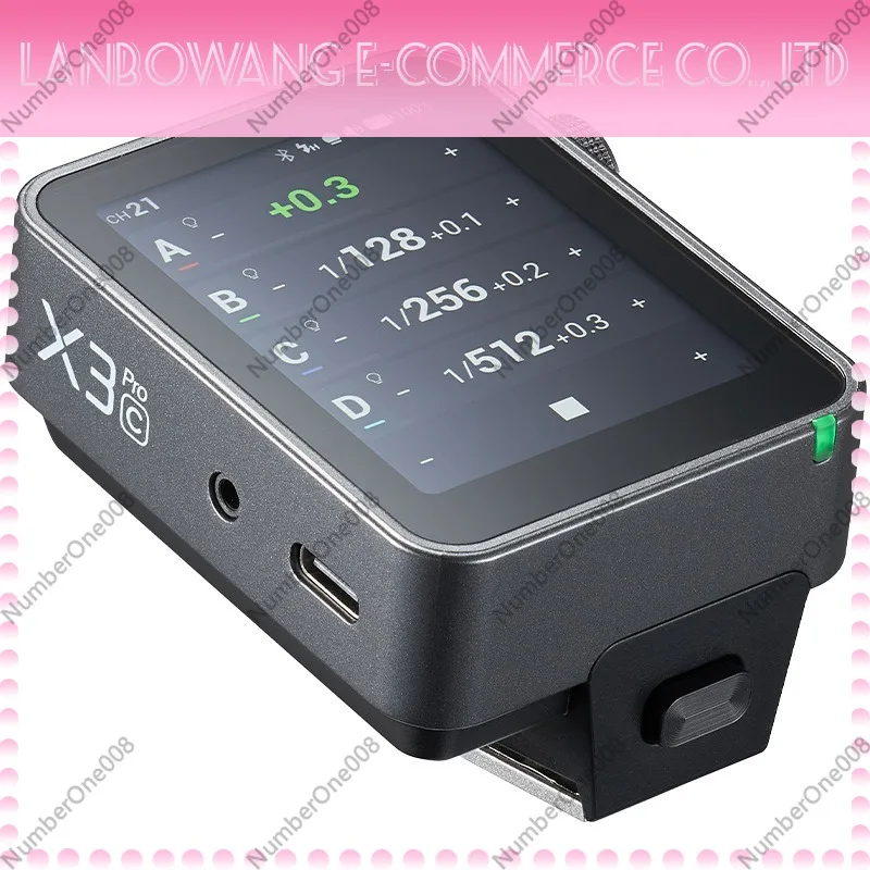 For Godox X3 PRO HD Touch Screen Wireless Flash Trigger TTL High Speed Sync Built In Lithium Battery Transmitter