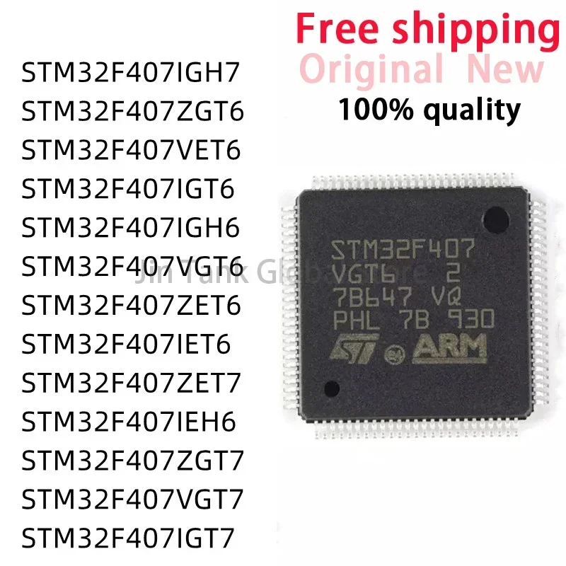 STM32F 407ZGT6 STM32F407VET6 STM32F407VGT6 STM32F407ZET6 407IET6 407ZET7 407IEH6 407ZGT7 407VGT7 407IGT7 407IGH7 407IGT6 407IGH6