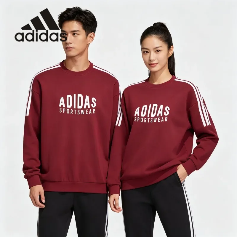 Adidas Large Retro Text Hood Sweatshirt Bold Letter Print Oversized Urban Street Outfit KF5249 1PCS