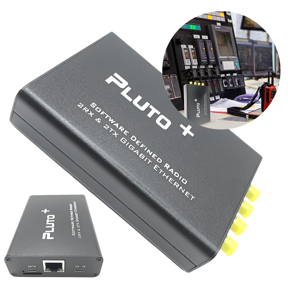 PLUTO+ SDR Radio Receiver Transmitter ADC/DAC AD9363 70MHz-6GHZ Software Radio Receiver 2 RX & 2TX Gigabit Ethernet