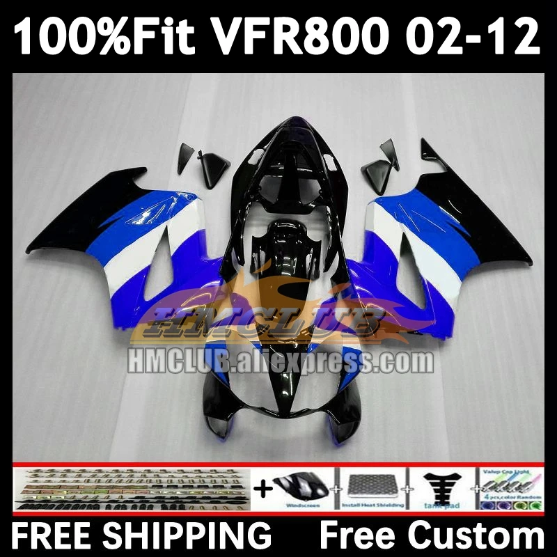 Interceptor For HONDA VFR800RR VFR800 70No.39 VFR 800RR 800 RR 2002 2003 2004 2005 blue repsol 2006 2007 08 09 10 11 12 Fairing