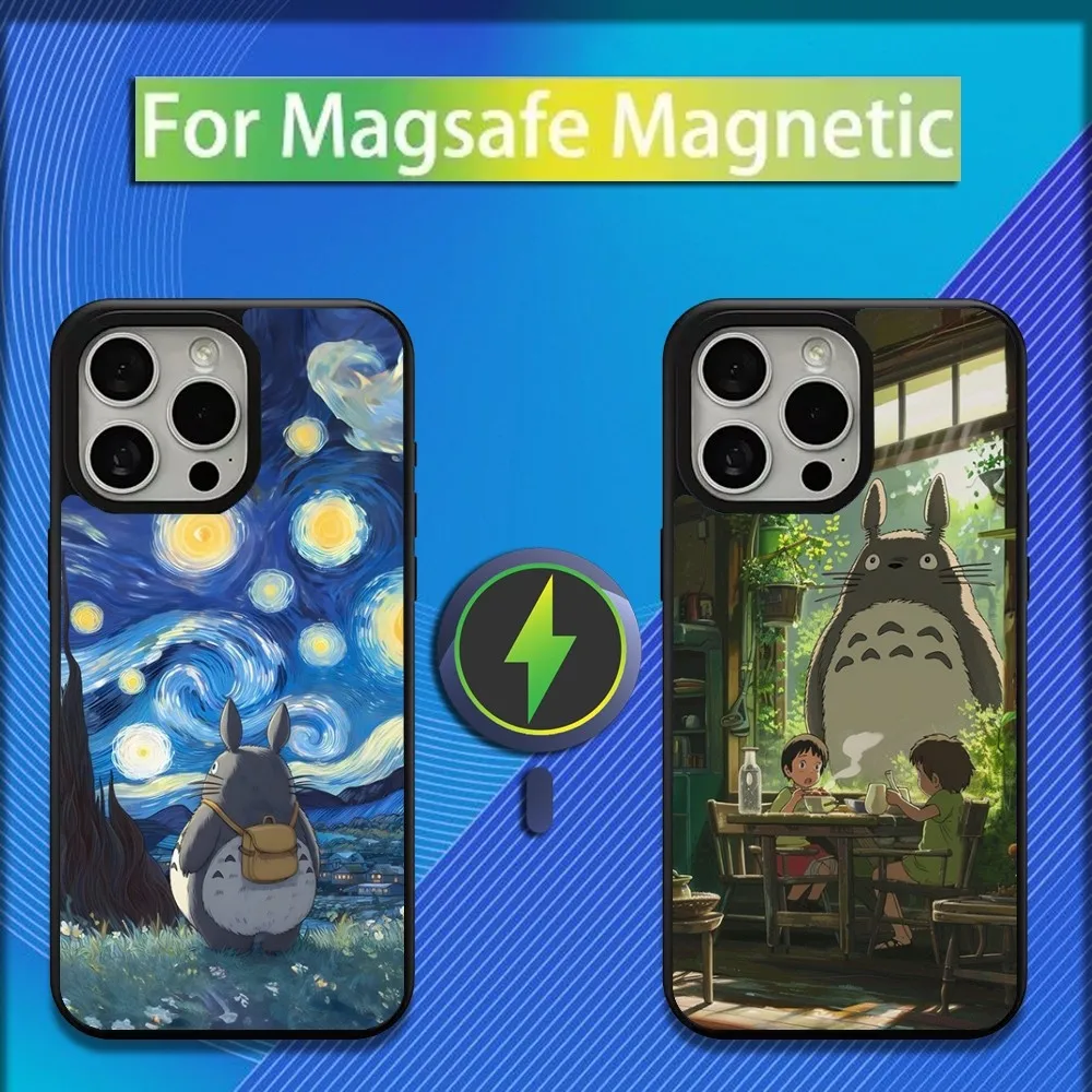 

Night Starry Sky T-Totoros Phone Case For iPhone 16,15,14,13,12,11,Plus,Pro,Max,Mini Magsafe Magnetic Wireless Charging